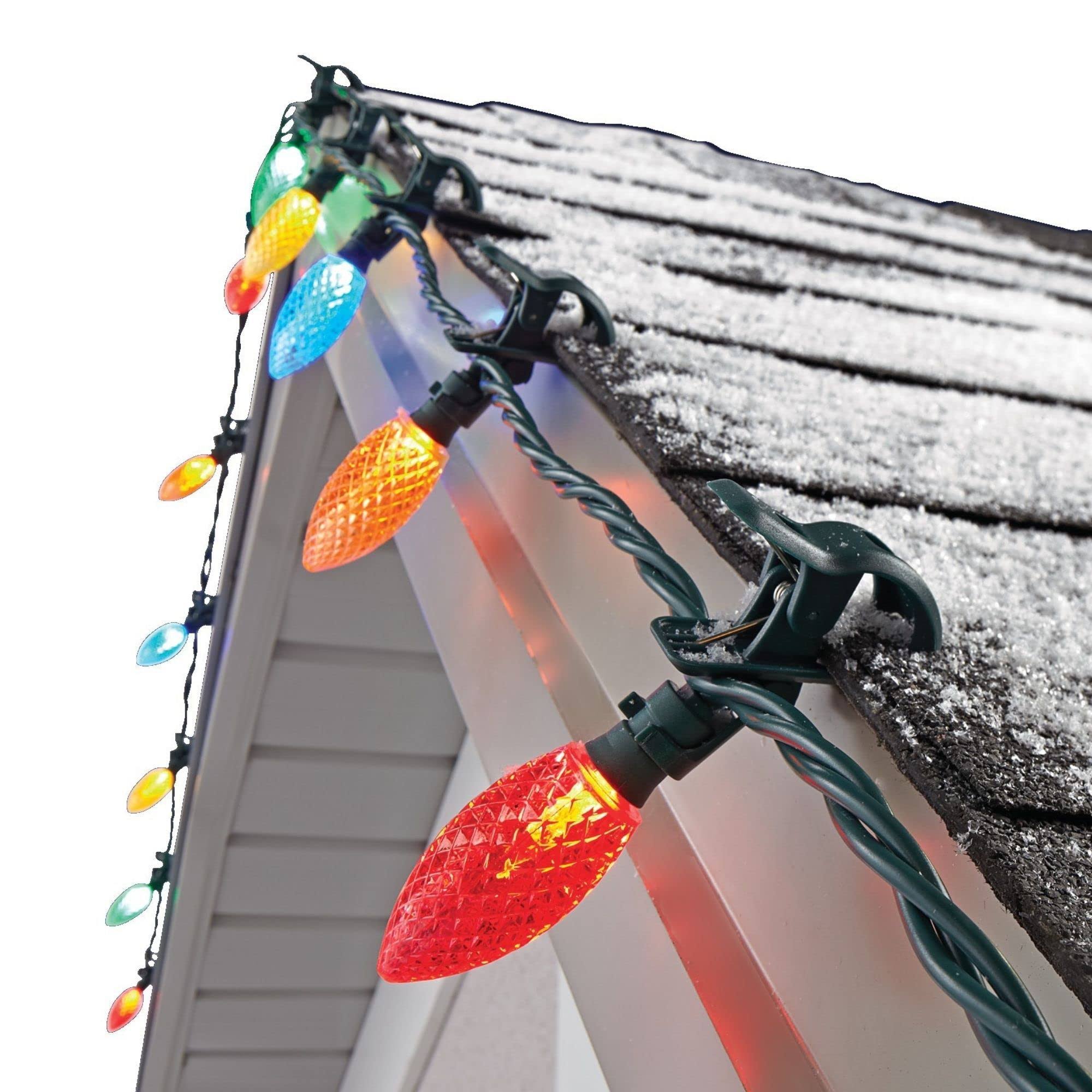 cd3ff306acf8da78f2d7d4bb998079da3c2bfb5ec691e80dc456ad5b097e6c39.jpg Noma Quick Clip C9 LED Christmas String Lights, 66.8 Foot, 100 Multicolor Bulbs - Image 1