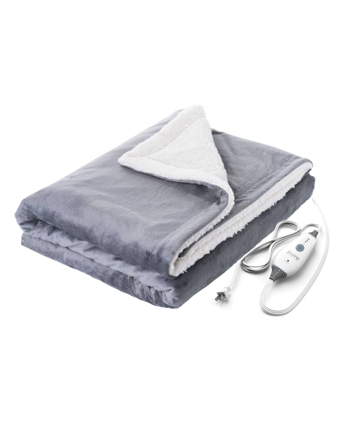 cd54cdce24f2009ce049e6417c7d8f9ac54c6c97ffa8955e5fe24db94f81f0ed.jpg Pure Enrichment PureRelief Electric Throw Blanket - Gray - Image 1
