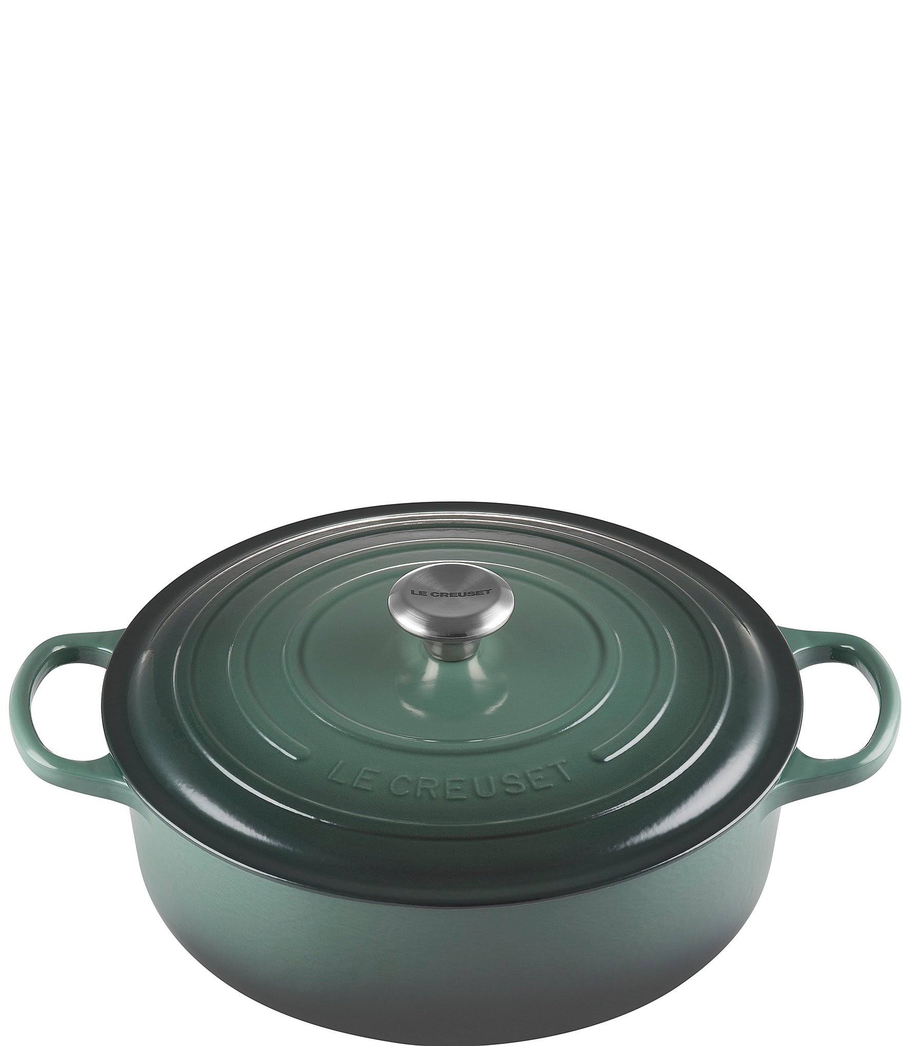 cd6244565f1a4ad10977fa6866f56152daac182917edff4bff07ee0b1e2b4d57.jpg Le Creuset 6.75 Qt. Signature Round Wide Dutch Oven | Artichaut - Image 1