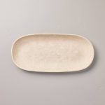 8"X19" Artisan Handcrafted Decorative Oval Tray Cream - Hearth & Hand with Magnolia