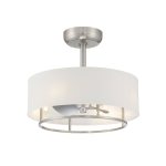 Kaiti Ceiling Fan with Dimmable Lights - Brushed Nickel Finish