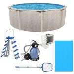 Aquarian - Phoenix 15ft x 52in Above Ground Swimming Pool w/Pump and Pool Ladder