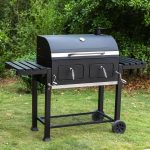 34'' Charcoal Grill Extra Large Portable BBQ  Grill. Black