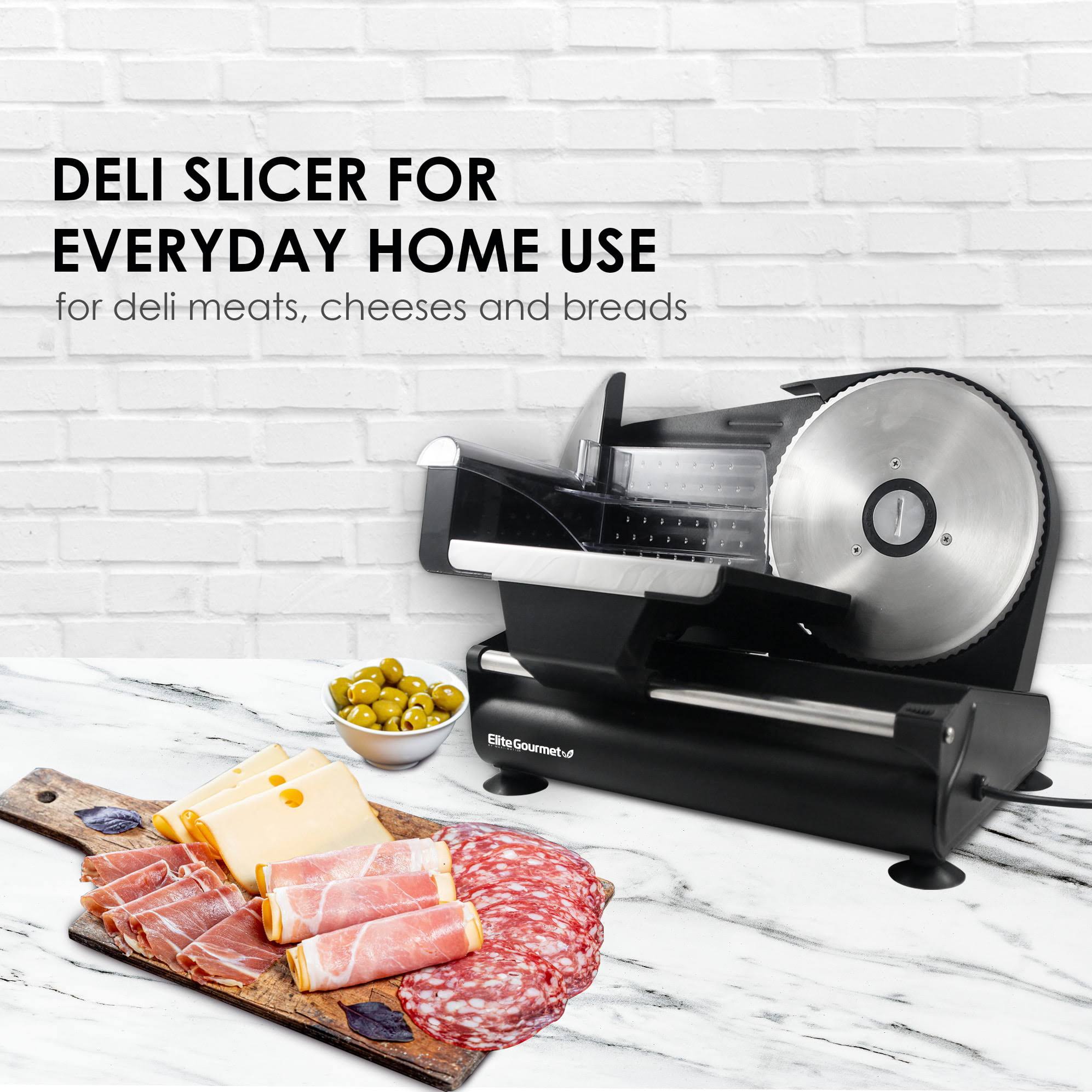cdac2ced73feba87c143d22bfc4268b58d3754dc36f8752b2536e1a66450a7b2.jpg Elite Platinum Emt-625b Ultimate Precision Electric Deli Food Meat Slicer - Image 1