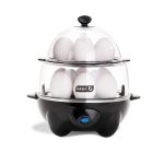 Dash Deluxe Rapid Egg Cooker for Hard Boiled, Poached, Scrambled Eggs, Omelets, Steamed Vegetables, Dumplings & More, 12