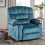Colerline 40.9" Wide Super Soft and Oversize Modern Design Velvet Upholstered Manual Recliner Chair with Heating and Massage, Green