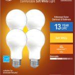GE Relax 4-Pack 40 W Equivalent Dimmable Soft White A19 LED Light Fixture Light Bulbs