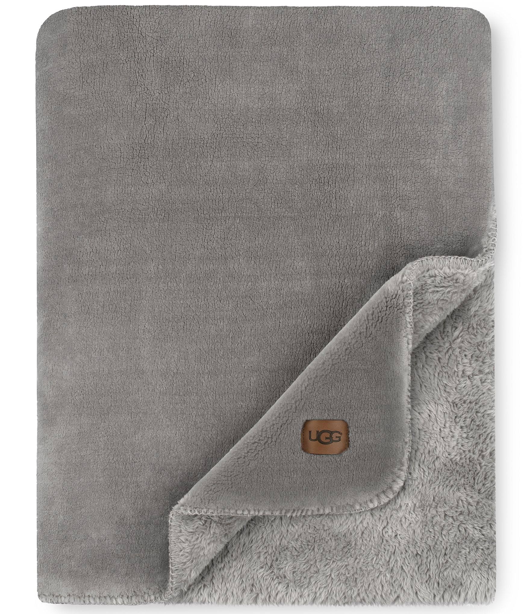 ce5ef4f09a7a7fbc4d2bbec2cd67166fcd616f2b40f7431bf2f638f4ac5cce24.jpg Ugg Whitecap Plush Throw Blanket - Seal Grey - Image 1
