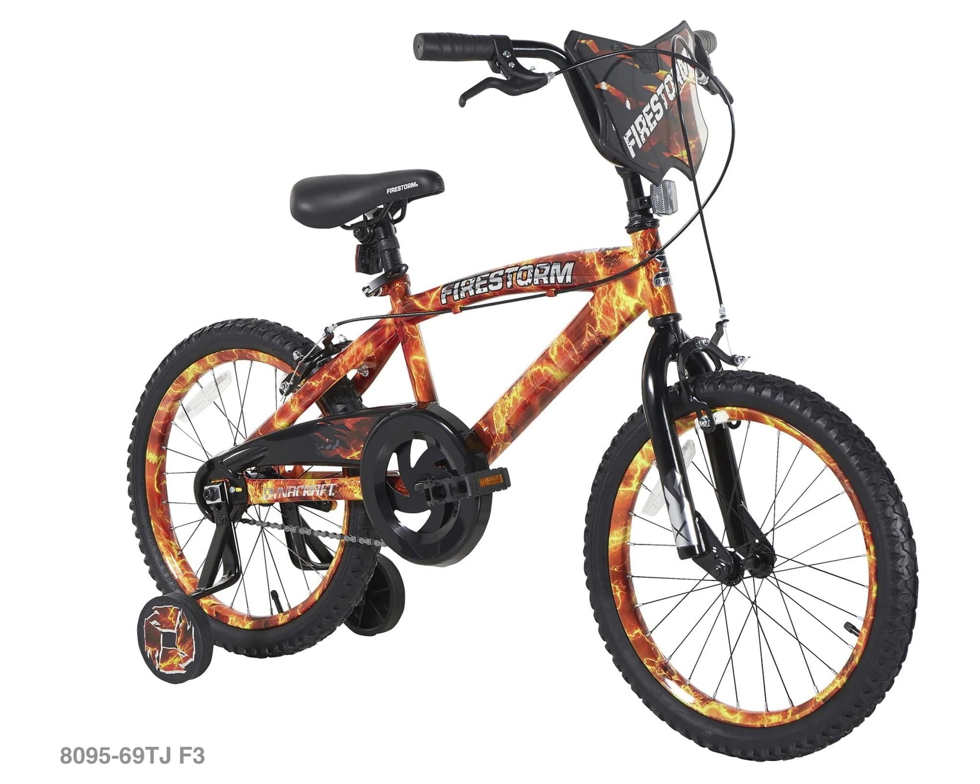 ce865f9224b4aa7a3cc668004eaaf696d5e2aed400012a70ce79ee190ce5a809.webp Dynacraft Firestorm 18 - Inch Boys Bike for Ages 6 - 9 Years - Image 1