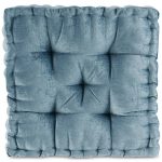 Intelligent Design Azza Poly Chenille Square Floor Pillow Cushion Aqua 20x20