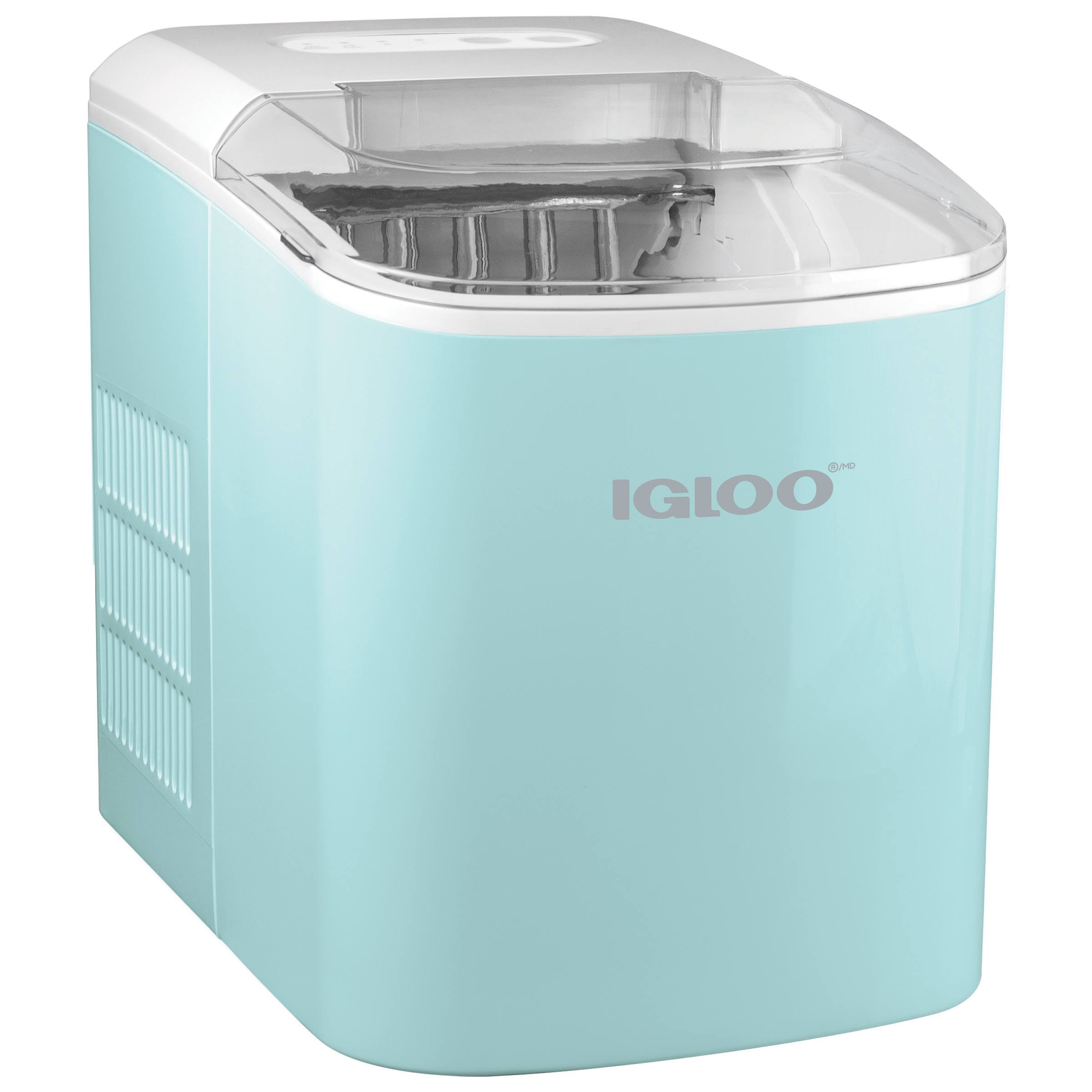 ceb0a3f8cba91666fed063992721202e51bda615c9bf09597951995df21a2481.jpg Igloo 26-Pound Automatic Portable Countertop Ice Maker Machine Aqua - Image 1