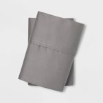 Threshold Gray Standard 400 Thread Count Solid Performance Pillowcase Set - Each