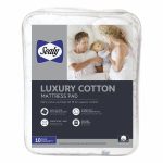 Sealy Luxury Cotton Mattress Pad - White (Queen)