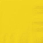 Way to Celebrate! Neon Yellow Paper Luncheon Napkins, 6.5in, 24ct, Size: 6.5 inch x 6.5 inch