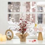 Glitzhome 18"H Valentine's Berry Heart Table Tree