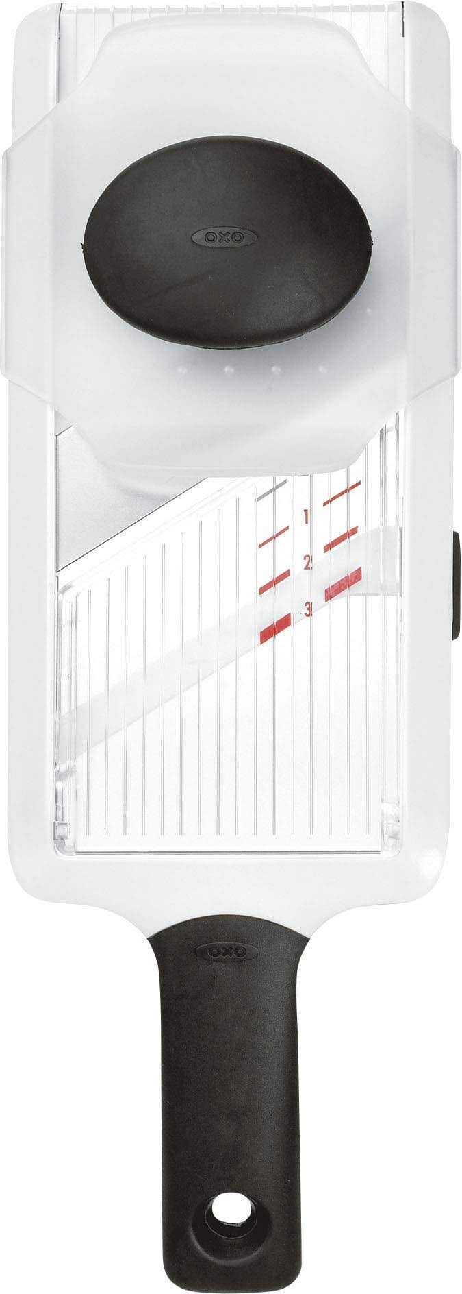 ceea59e13ef64d2764ee620479f26a1f101fde3f697b8f755cc6c1ac6ec89e51.jpg OXO Good Grips Adjustable Handheld Mandoline Slicer - Image 1