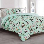 Sapphire Home 6 Piece Panda Bedding Set, Bed in A Bag, Kids Comforter Set with Bed Sheets, Pillow Case, Toy Pillow, Toddler Bedroom Kit, Panda Twin