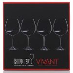 Riedel Vivant 4 Piece Pinot Noir Glass Set, 24.7 oz
