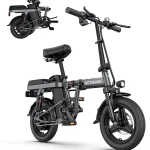 Engwe T14 Folding Electric Bikes for Adults, 350W Mini Ebike 48V10AH Removable Battery, Urban City Commuter Electric Bicycles - Grey