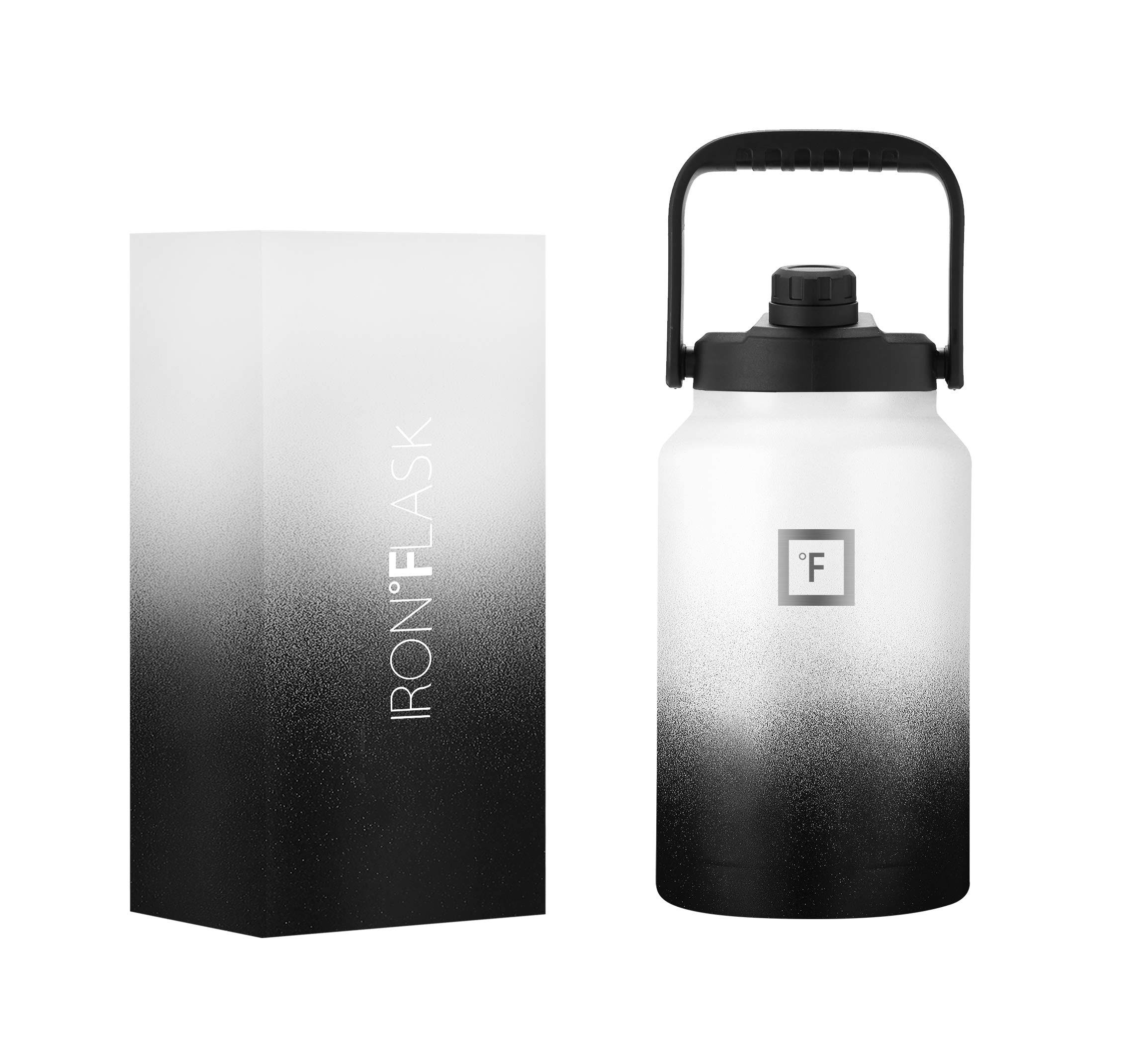 cf121d1bc3a91c3bd13b2f751931416b75ebc84572fe1bebf1702666516ee86d.jpg Iron Flask Sports Water Bottle - 128 oz/One Gallon,1 Lid, Vacuum Insulated Stainless Steel, Hot Cold, Double Walled, Thermo M - Image 1