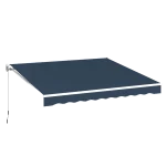 AECOJOY 13'×8' Manual Retractable Awning Sun Shade, Patio Awning Canopy
