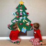 B Bangcool DIY Felt Christmas Tree with 26pcs Xmas Ornaments 3.2ft DIY Christmas Tree Wall Hanging Xmas Gifts Christmas Decorations