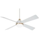 Minka-Aire F623L-WHF/SBR Orb LED 54" Ceiling Fan, Flat White