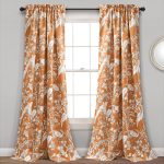 Dolores Room Darkening Window Curtain Panels Orange 52x84+2 Set