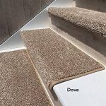 Oak Valley Designs Rounded Bullnose Carpet Stair Tread - Anti Slip Indoor Stair Mats for Wooden Stairs, Style: Stoney Brook, Dove 27" W x 9.75" D (