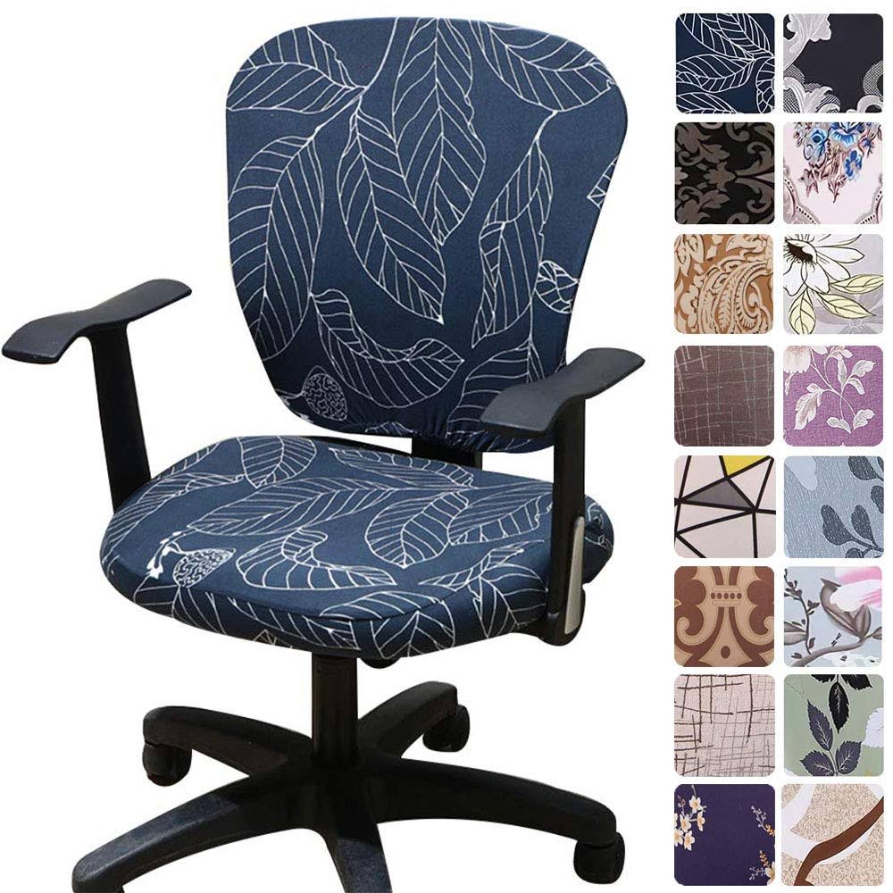 cf711e498a2a4a8c71016344584ddcfa38a22ad1b9c299b563b40e2623203108.jpg Melaluxe Computer Office Chair Covers - Protective & Stretchable Universal Chair Cover Stretch Rotating Chair Slipcover - Image 1