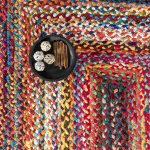 Kistler Striped Handmade Braided Cotton Multicolor Area Rug Zipcode Design Rug Size: Square 6'
