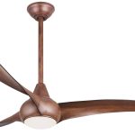 Minka-Aire Light Wave 52" Ceiling Fan In Distressed Koa With Remote Control Light, Brown