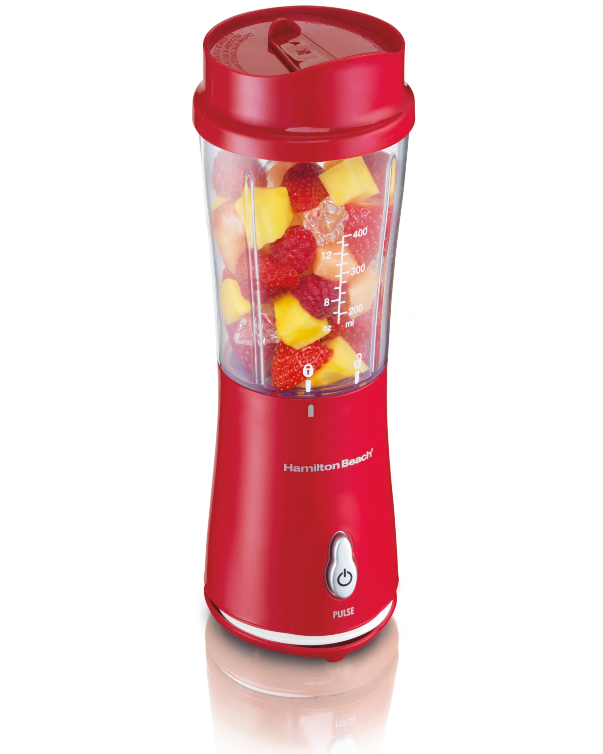 cfb8c7f354ae7509936527dc645708b28e418db6b4bbbc9c66a7adf73c254104.jpg Hamilton Beach 51101R Single-Serve Blender with Travel Lid, Red - Image 1