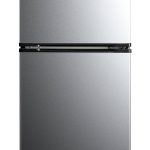 Arctic King 3.2 Cu ft Two Door Mini Fridge with Freezer, Stainless Steel, E-Star, Arm32d5asl, Silver