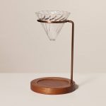 13oz Pour Over Coffee Maker Clear/Brown/Copper - Hearth & Hand with Magnolia