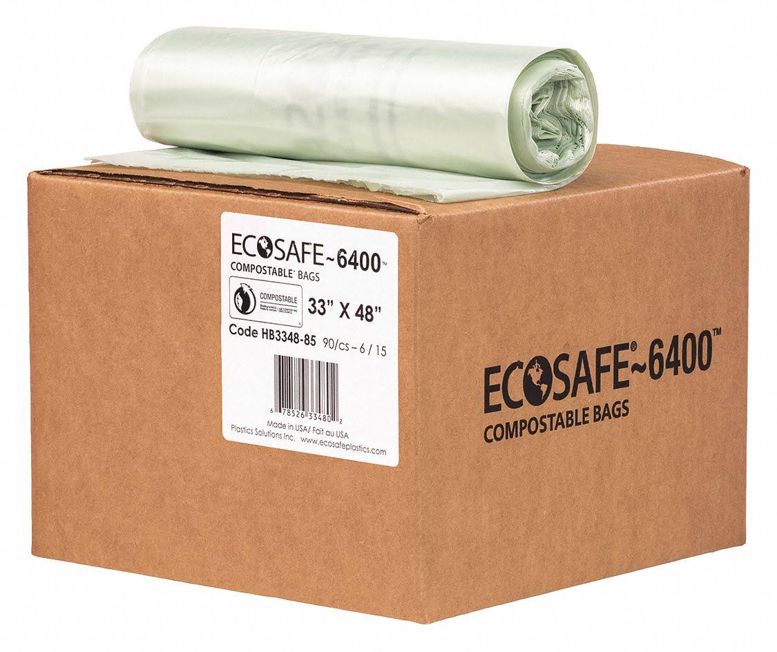 cfd92fe1eadaaa13a0340c574172d1051b072181e5ef0eda24593f17ec8411b8.jpg EcoSafe-6400 Compostable Trash Bags Hb3348-8 - Image 1