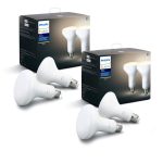 Philips Hue White Smart BR30 Bulbs with Bluetooth, Hue Hub Compatible- 4 Pack, 538173-4