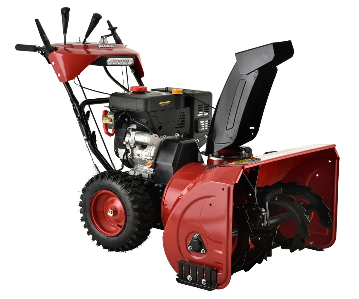 d01a11aa04b1d89df0733f3696aed239b42248fc8bce81f66bd66751fe61ef48.webp Amicopower 28 in Two - Stage Electric Start Gas Snow Blower - Image 1