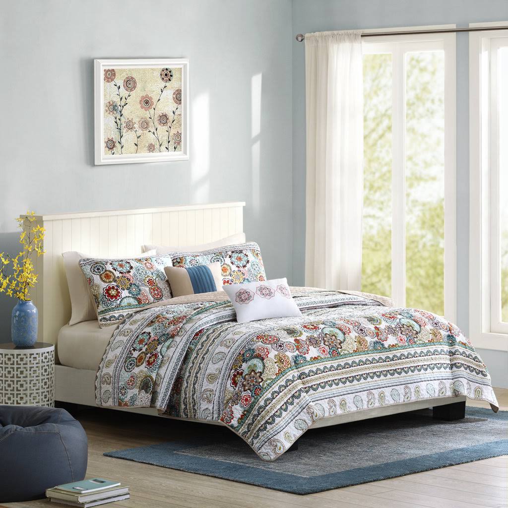 d038038e5525a894ac20accbb2541a3f551edf48d5b1ed8c0e2910ee53a2881f.jpg Gidley Reversible Coverlet Set Ebern Designs Size: Full / Queen - Image 1