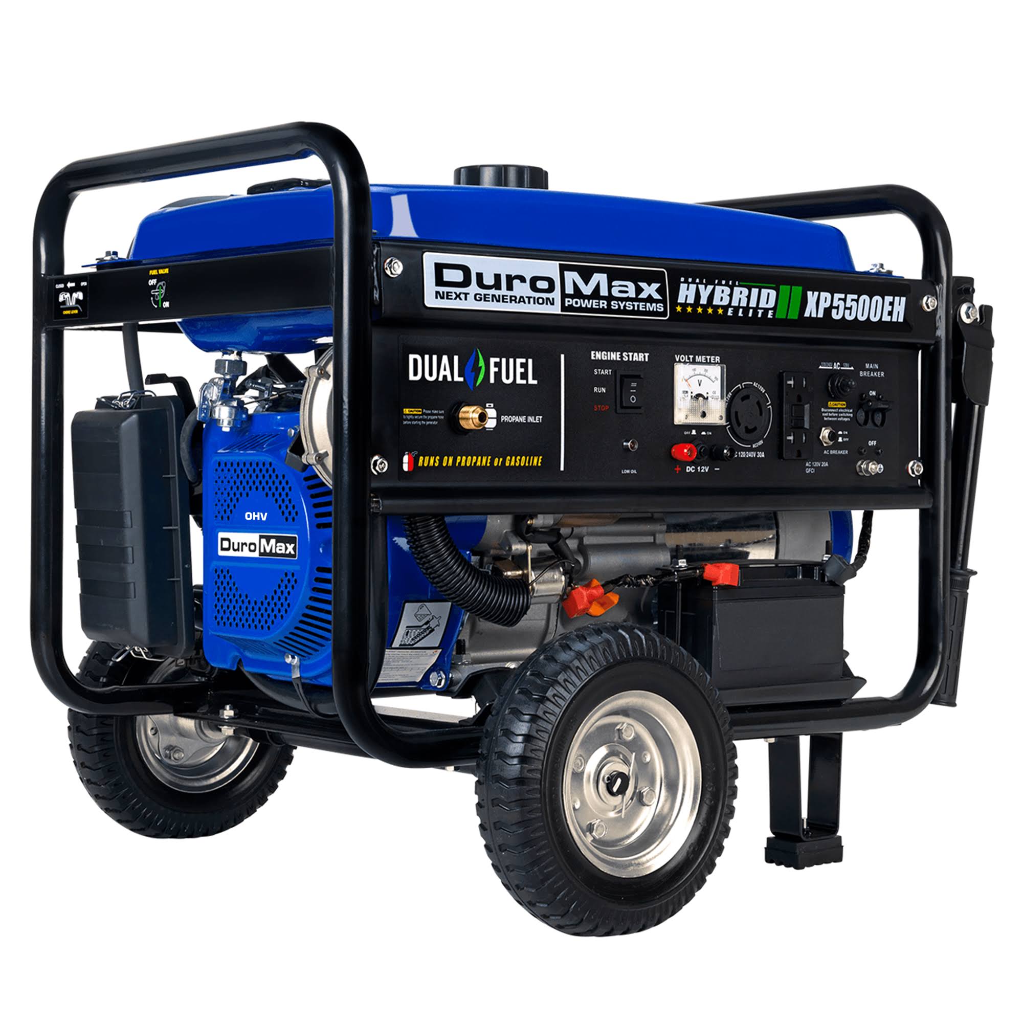 d03e5ebb74fbcf162cb6df2b8513c7d198e185426da0b0d01d38c33257072006.jpg DuroMax XP5500EH 5500 Watt Electric Start Dual Fuel Hybrid Portable Generator - Image 1
