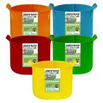 kopotma 10 Gallon Multicolor Grow Bags, Non-Woven Fabric Pots Garden Plant Tomato Planter Bags for Vegetables Flowers, 5-Pack