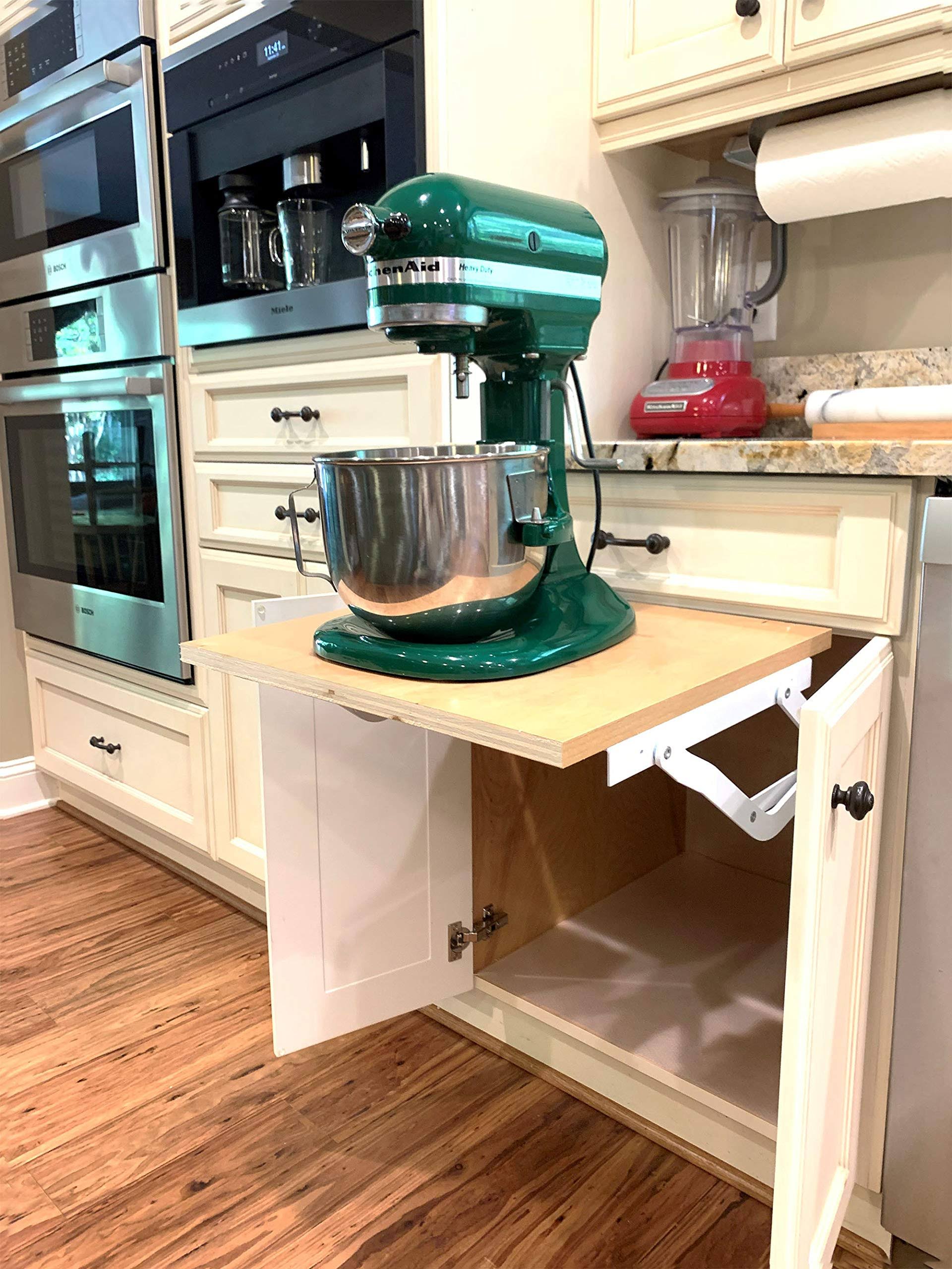 d058fbfd791a79ae86fd565aaaf4d1ef736eb18e973afc0697fc2222bed56be2.jpg Wood Technology Kitchen Appliance Lift in White - Image 1