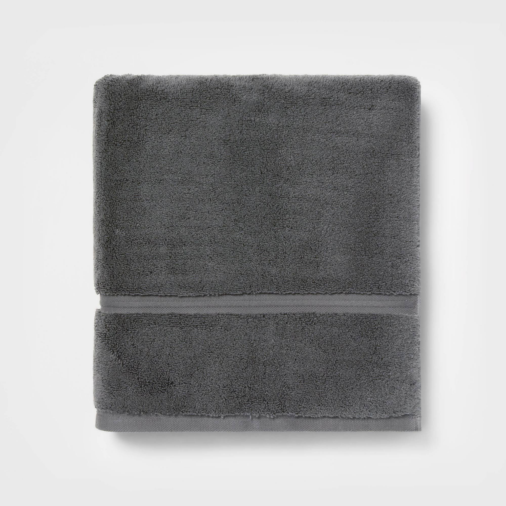 d0ca0d6ba55253ded6fa23263ccbc1bae8db2324a0861d9973537bfcba9beab3.jpg Spa Plush Bath Towel Dark Gray - Threshold - Image 1