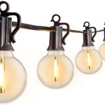 25ft G40 Globe String Lights with Clear Bulbs,UL Listed Backyard Patio Lights,Hanging Indoor/Outdoor String Lights for Bistro Pergola Deckyard Tents