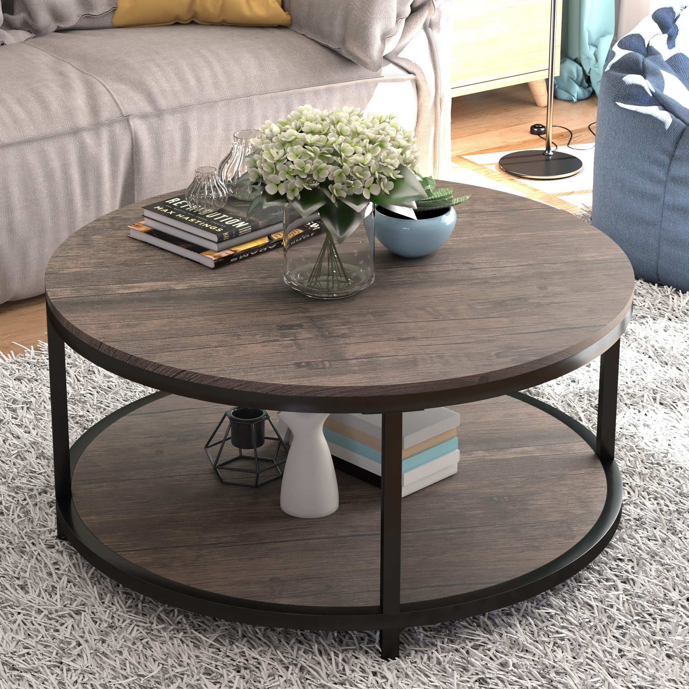 d0f187610863391b0915ca3fd842adfe83d61855776c8d5b64142cb2f4140ac1.jpg NSdirect Round Coffee Table. 36 Coffee Table for Living Room - Image 1