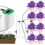GURITHE Automatic Watering System for Potted Plants Watering Devices Automatic Plant Waterer System with 8 Irrigation Drippers and 2 Sprinkler Chargeable