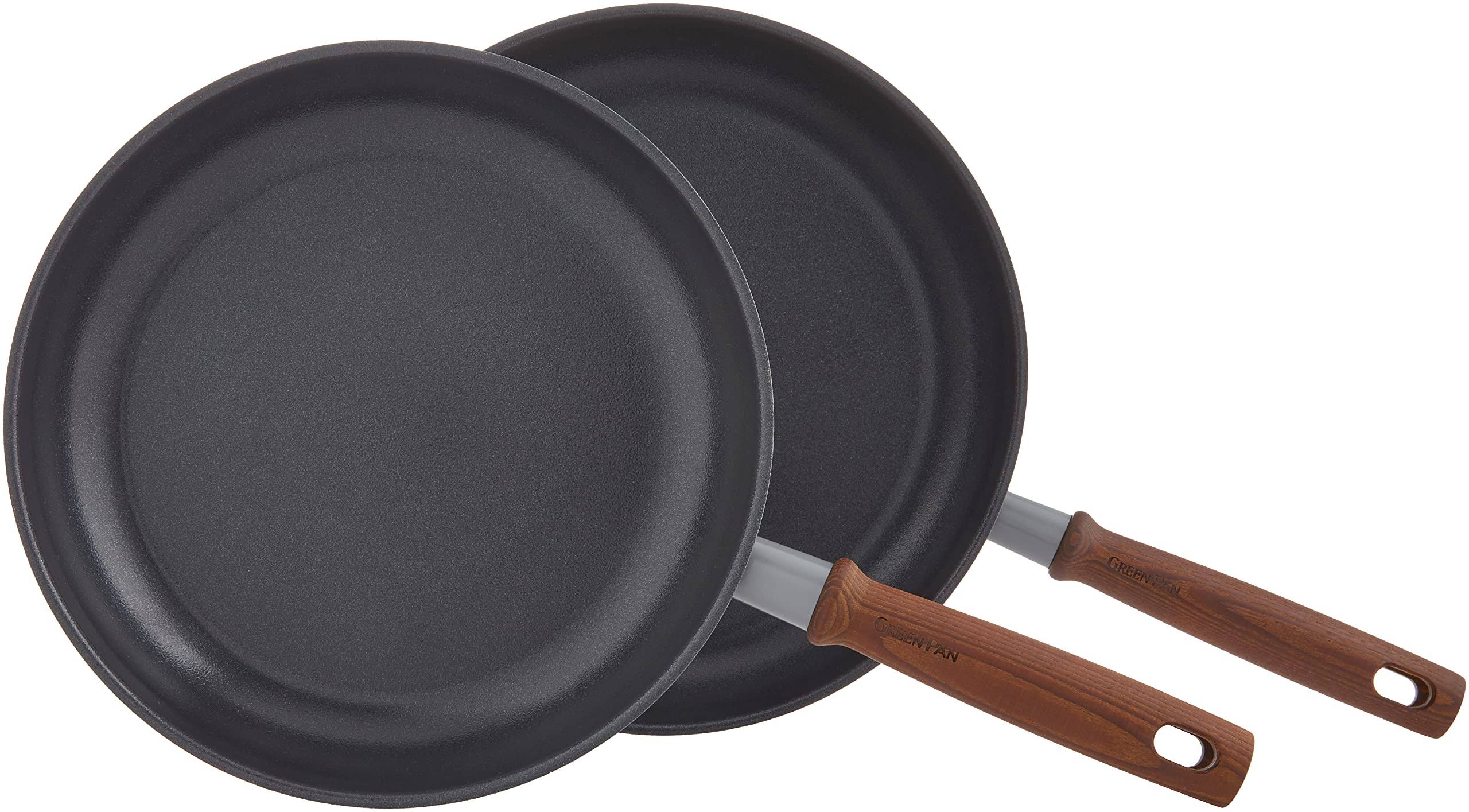 d1267c942a7992fce39cb1e76e44f81afed96e191277f9e9f8056a7eb86b3c41.jpg Healthy Non-Toxic PFAS Free Cookware - Mayflower Pro Ceramic Nonstick 10" and 12" Frypan Set by GreenPan - Image 1