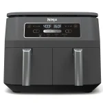 Ninja Foodi 4 In1 8 - Quart. 2 Basket Air Fryer with Dualzone Technology Air Fry, Roast, and More, DZ100WM