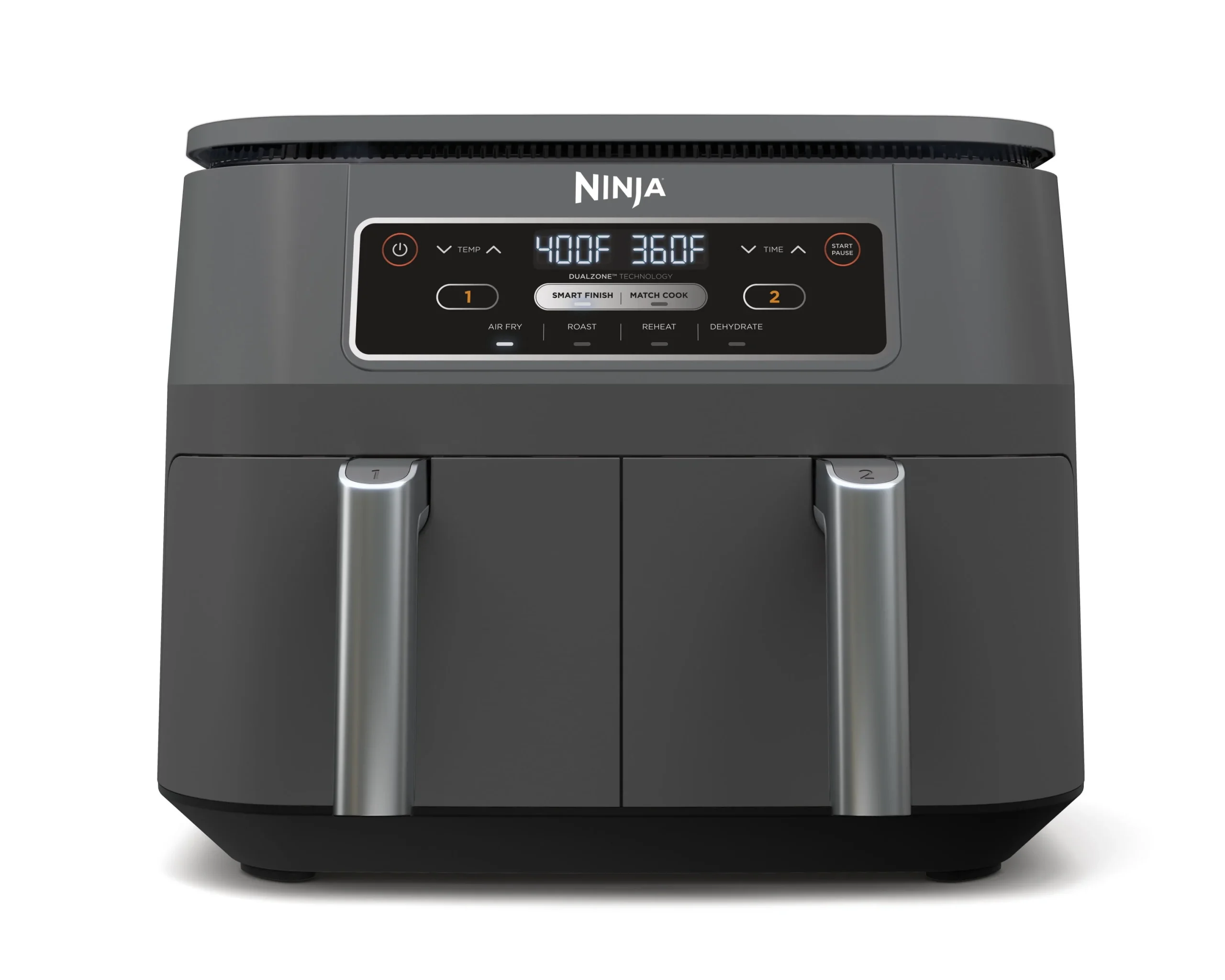 d1531b0a24a1f94e0312afca9d8290fe356da8c5688d136e0edf6b4118dbbfcf.webp Ninja Foodi 4 In1 8 - Quart. 2 Basket Air Fryer with Dualzone Technology Air Fry, Roast, and More, DZ100WM - Image 1