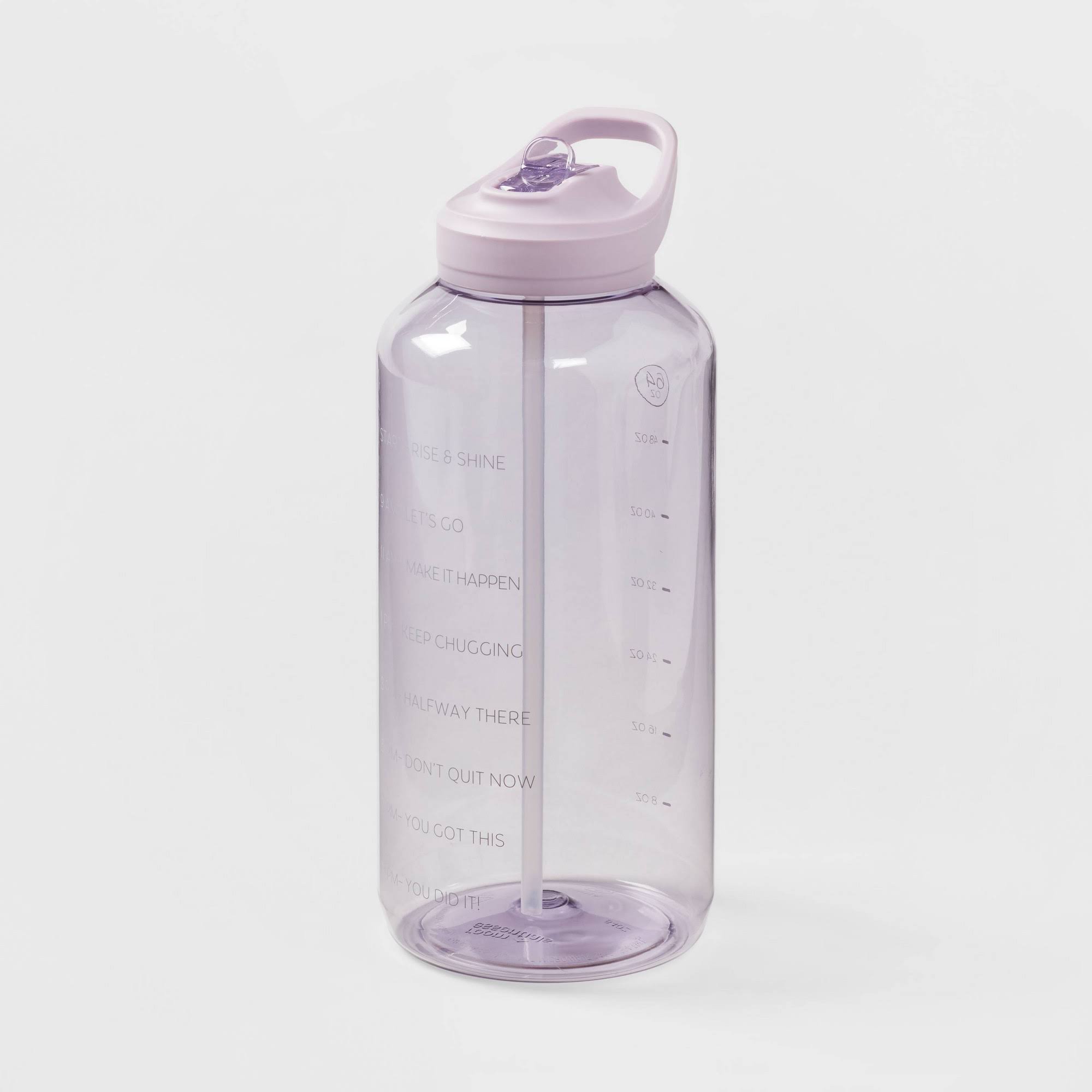 d167a3c08add9018ed80ad407174b4199bcb2711fd81272c88c8ddda86939cf9.jpg Room Essentials Plastic Tracker Water Bottle - Purple - 64 oz - Image 1